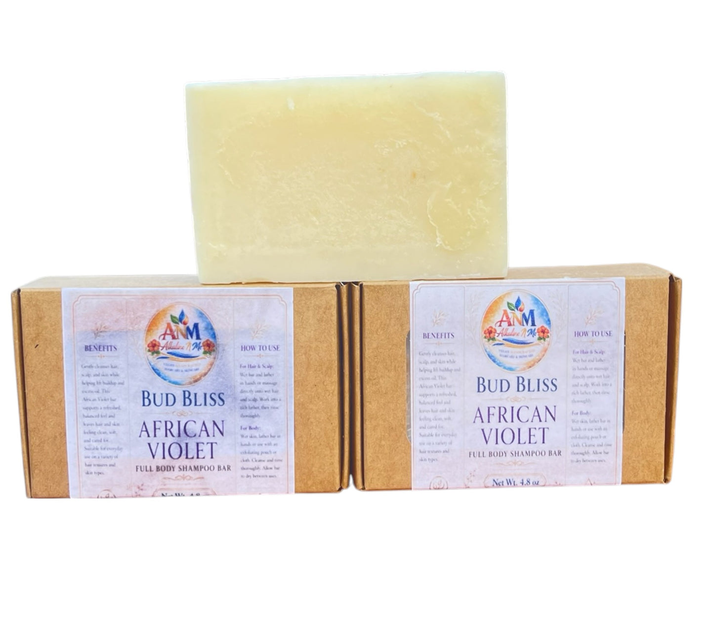Bud Bliss Full Body Shampoo Bars - African Violet