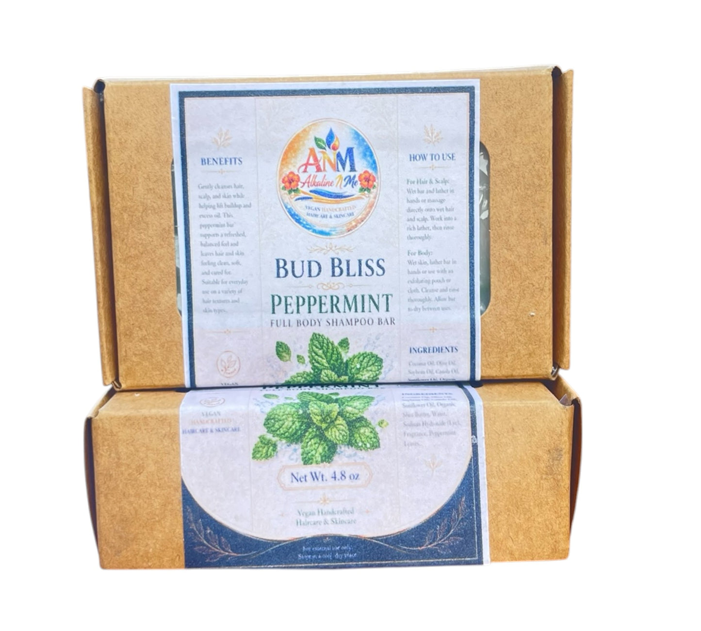 Bud Bliss Full Body Shampoo Bars - Peppermint
